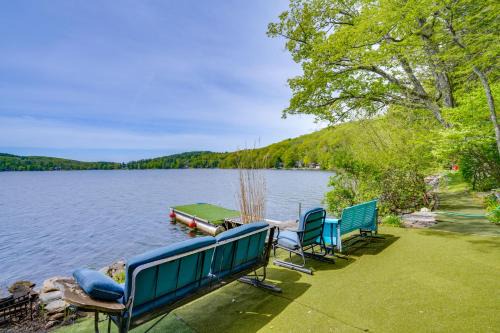 Lakeside Berkshires Cabin w/Private Dock & Views