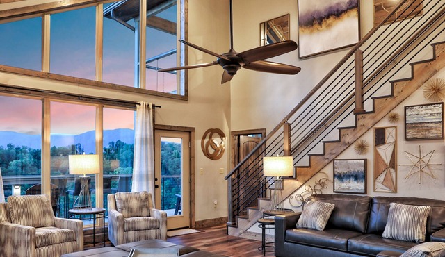 MAGNIFICENT Modern Luxury Cabin! VIEWS! HUGE Decks! Fire Pits! Gaming! Theater!