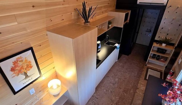 Maple: Modern Family Tiny Home Pod with Forest Views near Quakertown, Pennsylvania
