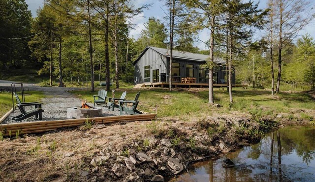 Nature's Edge - Serene, Modern Cabin with Firepit & Pond