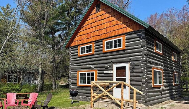 Northwoods Original Log Cabin with beach access