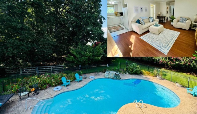 Peaceful Countryside Carriage House on 40 Acres with Saltwater Pool