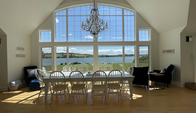 Stunning Waterfront Property With Hot Tub & Outdoor Dining in New London