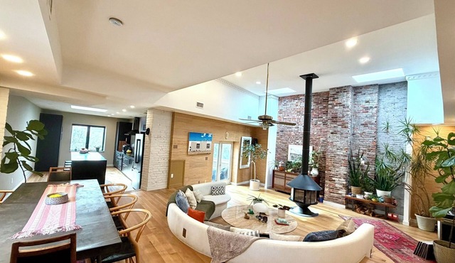 Stylish 2 Bed 2 Bath MCM Home with Conversation Pit & Fireplace