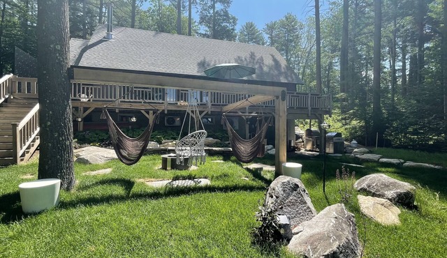 Winter Lakefront Cabin on Great Pond, Hot Tub